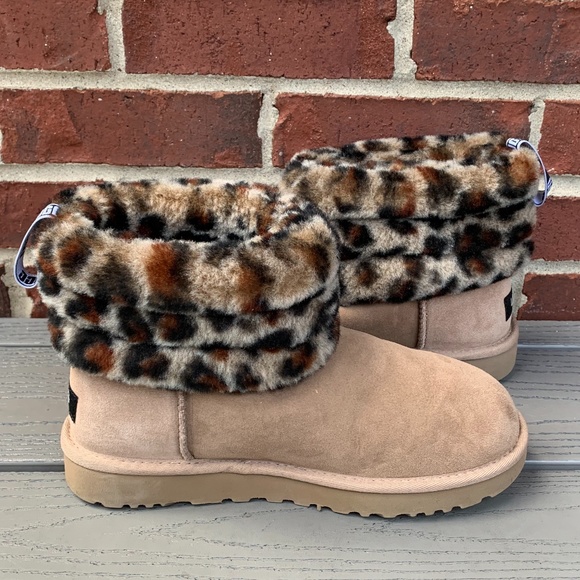 UGG Mini Fluff Quilted Animal Print Boot - Picture 12 of 13